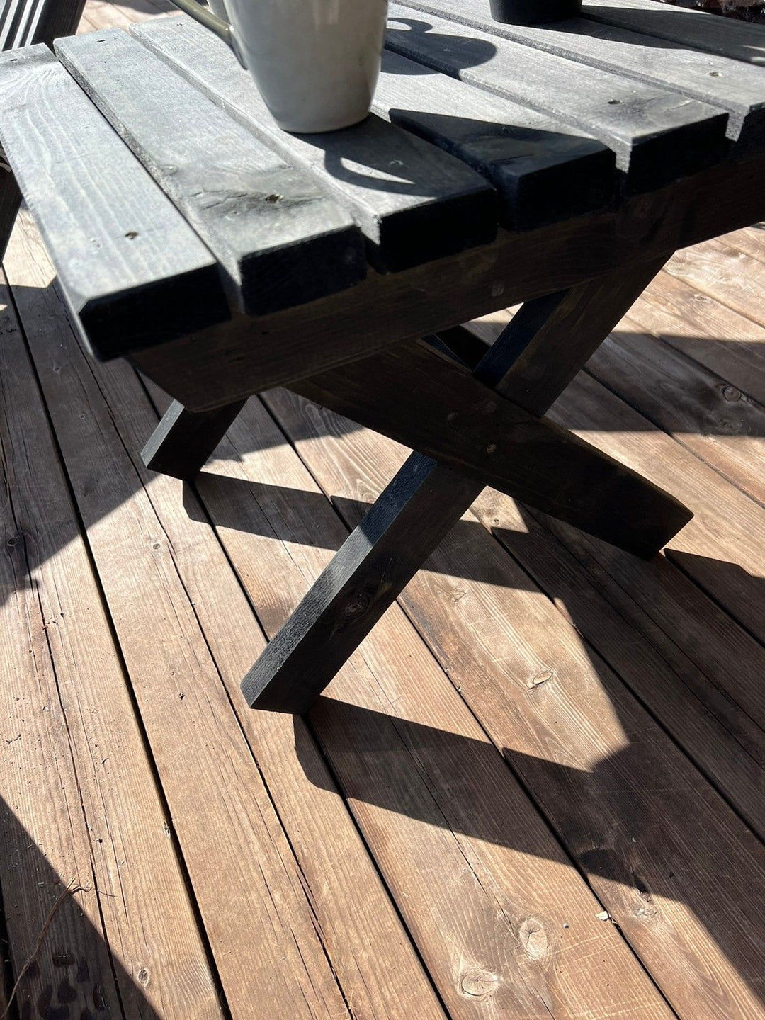 Adirondack stol m/beinstøtte og bord