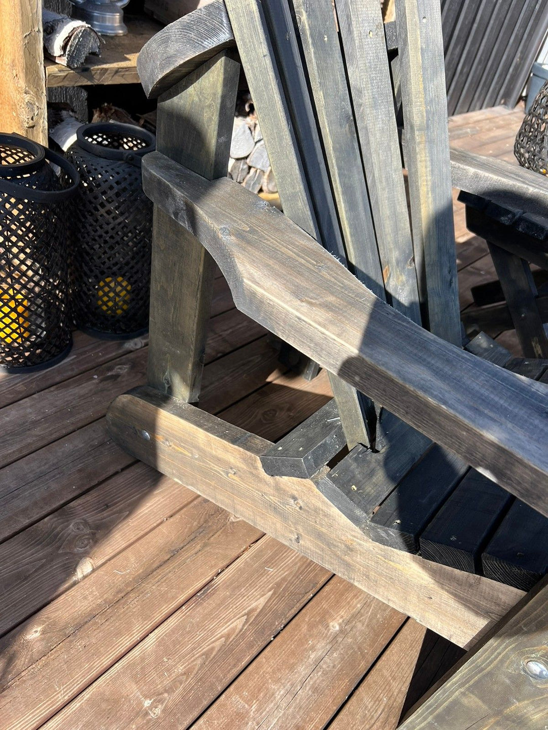 Adirondack stol m/beinstøtte og bord