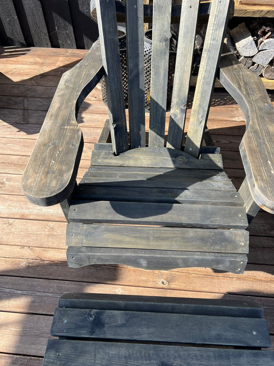 Adirondack stol m/beinstøtte og bord